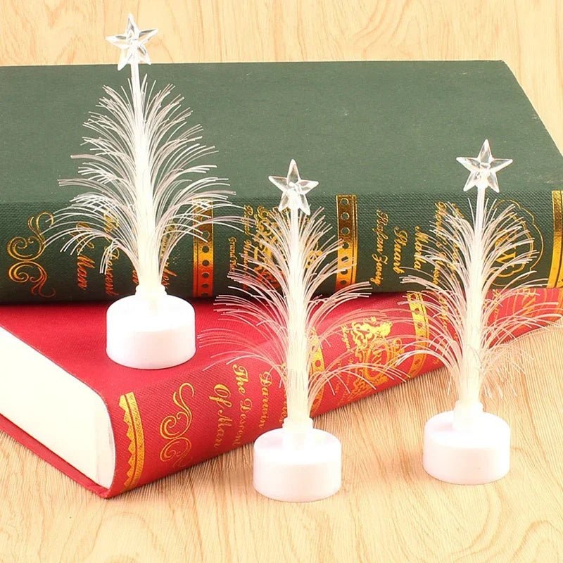 1 Pack LED Christmas Fiber Tree Luminous Fiber Optic Christmas Tree Night Light Color - changing Fiber Tree Festival Decor Lamp - BunnyGlow