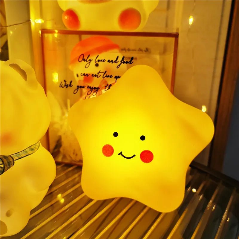 Creative Cartoon Animal LED Light for Kids, Soft Silicone Nightlight, Popular Bedroom Light, Rechargeable, Gift - BunnyGlow