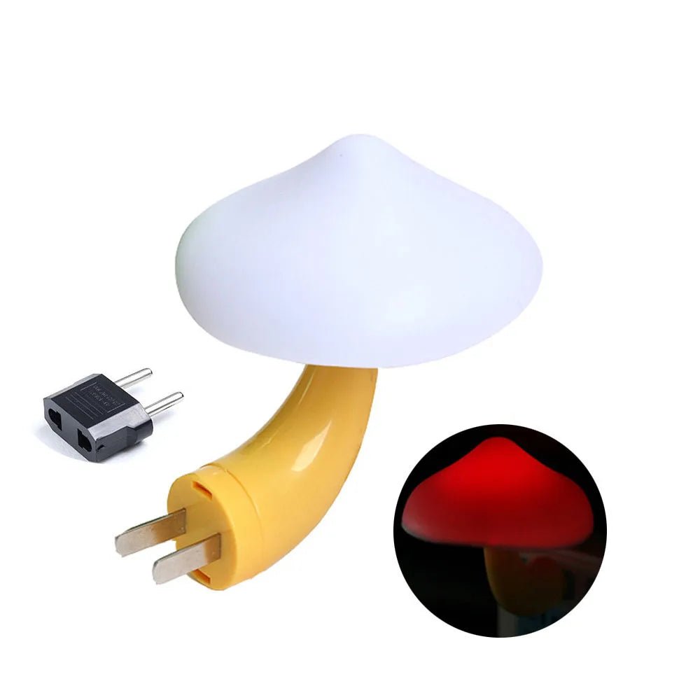 Light Sensor Mushroom Shape Night Lamp Bedroom Decoration Wall Lamp for Kid Room Christmas Gift Bedside Lamp US/EU Plug - BunnyGlow