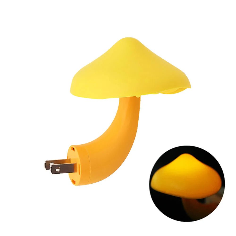 Light Sensor Mushroom Shape Night Lamp Bedroom Decoration Wall Lamp for Kid Room Christmas Gift Bedside Lamp US/EU Plug - BunnyGlow