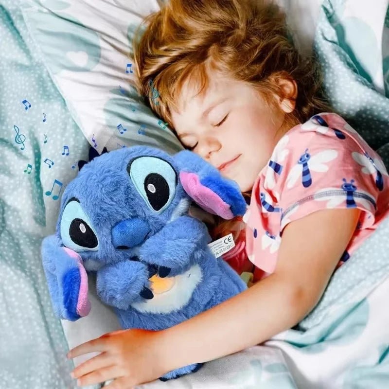 Disney Toys Stitch Angel Kids Breathing Anxity Sleep Toy Lilo 30Cm Plush Doll with Lighting Music Baby Sleeping Companion Gifts - BunnyGlow