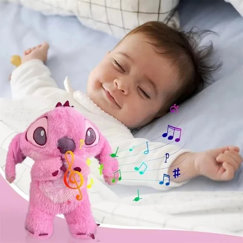 Disney Toys Stitch Angel Kids Breathing Anxity Sleep Toy Lilo 30Cm Plush Doll with Lighting Music Baby Sleeping Companion Gifts - BunnyGlow