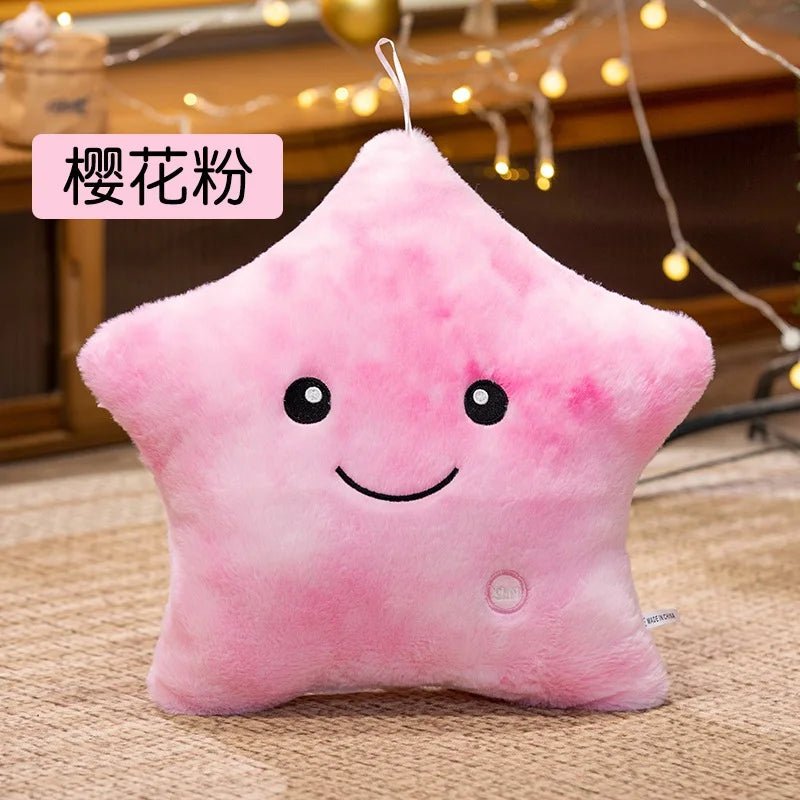 Electronic Star Plush Toy Stuffed Soft Star Pillow Doll LED Light Plush Glowing Soft Doll Baby Kid Toys Birthday Gift Home Decor - BunnyGlow