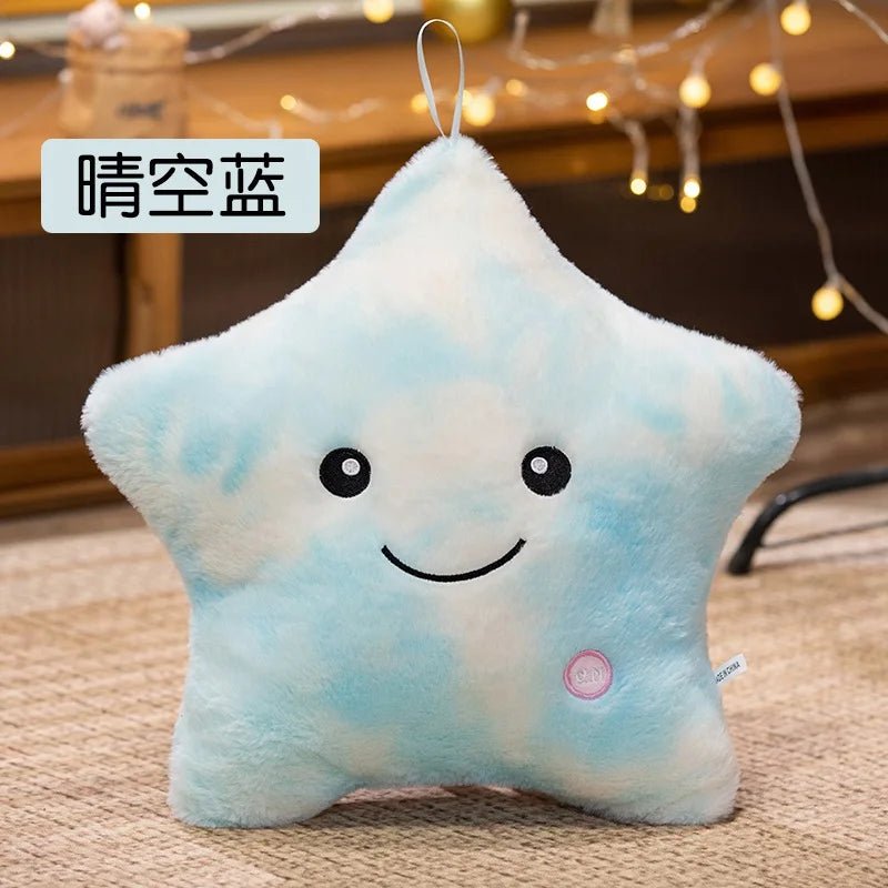 Electronic Star Plush Toy Stuffed Soft Star Pillow Doll LED Light Plush Glowing Soft Doll Baby Kid Toys Birthday Gift Home Decor - BunnyGlow