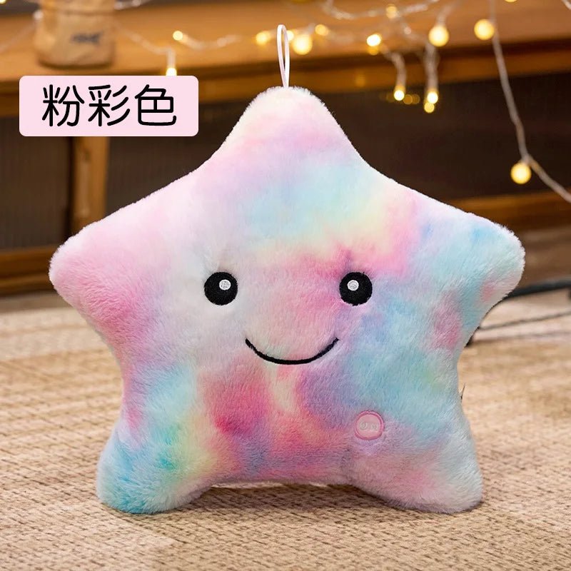 Electronic Star Plush Toy Stuffed Soft Star Pillow Doll LED Light Plush Glowing Soft Doll Baby Kid Toys Birthday Gift Home Decor - BunnyGlow