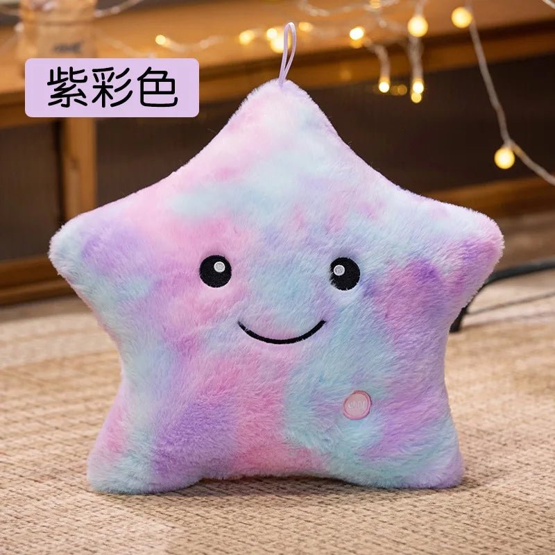 Electronic Star Plush Toy Stuffed Soft Star Pillow Doll LED Light Plush Glowing Soft Doll Baby Kid Toys Birthday Gift Home Decor - BunnyGlow