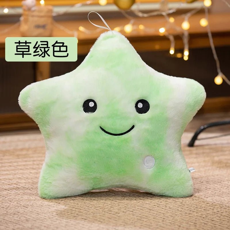 Electronic Star Plush Toy Stuffed Soft Star Pillow Doll LED Light Plush Glowing Soft Doll Baby Kid Toys Birthday Gift Home Decor - BunnyGlow