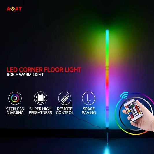 LED Floor Lamp Living Room RGB+WW+CW for Room Decor USB Power Supply Nordic Houses Decoration Long Ground Floor Lights - BunnyGlow