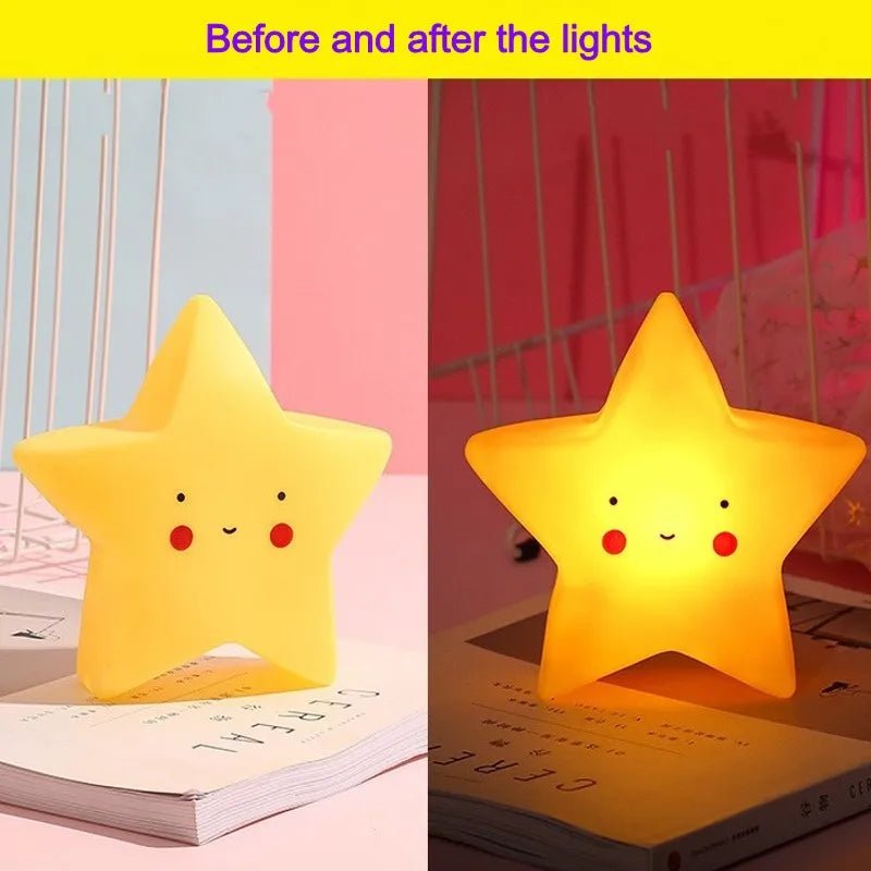 Led Night Light Baby Room Decoration Bed Stars Moon Clouds Toy Bedroom Decoration Modeling Light Baby Children's Toy Gift - BunnyGlow