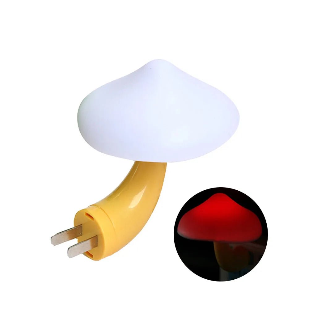 Light Sensor Mushroom Shape Night Lamp Bedroom Decoration Wall Lamp for Kid Room Christmas Gift Bedside Lamp US/EU Plug - BunnyGlow