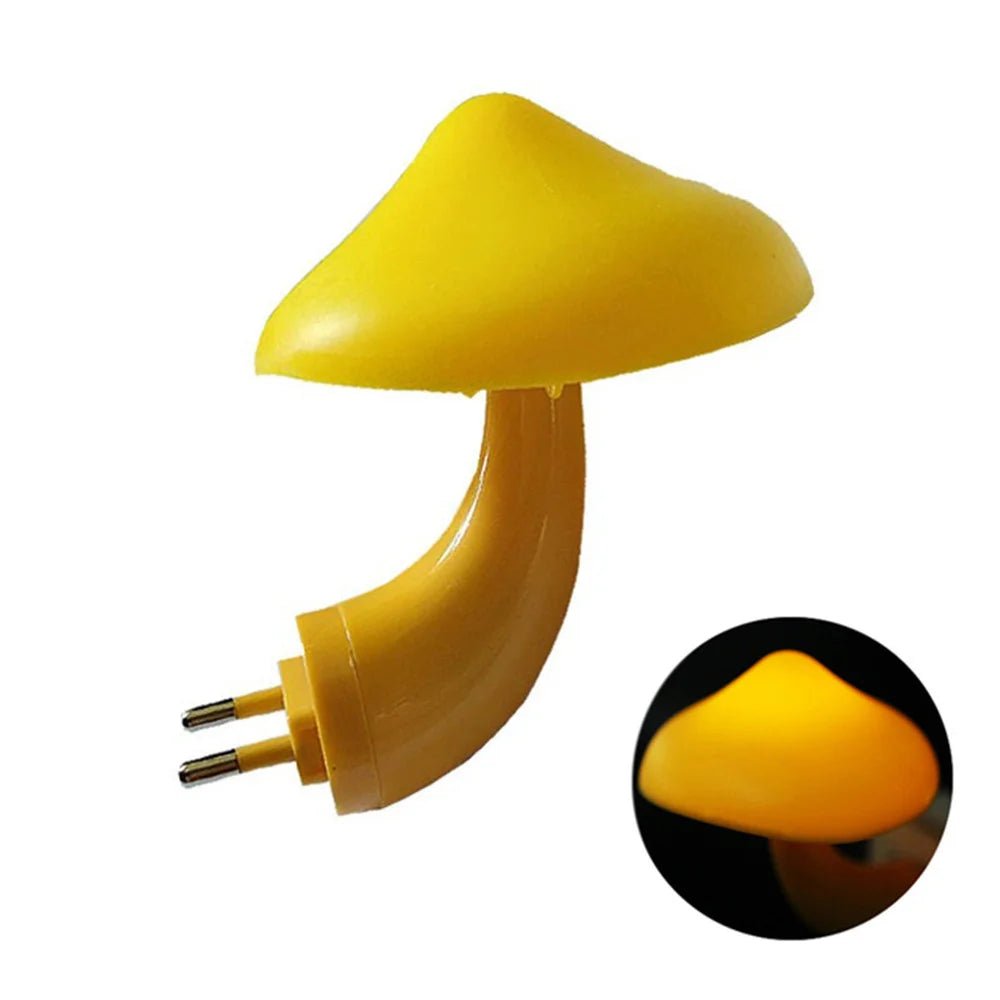 Light Sensor Mushroom Shape Night Lamp Bedroom Decoration Wall Lamp for Kid Room Christmas Gift Bedside Lamp US/EU Plug - BunnyGlow