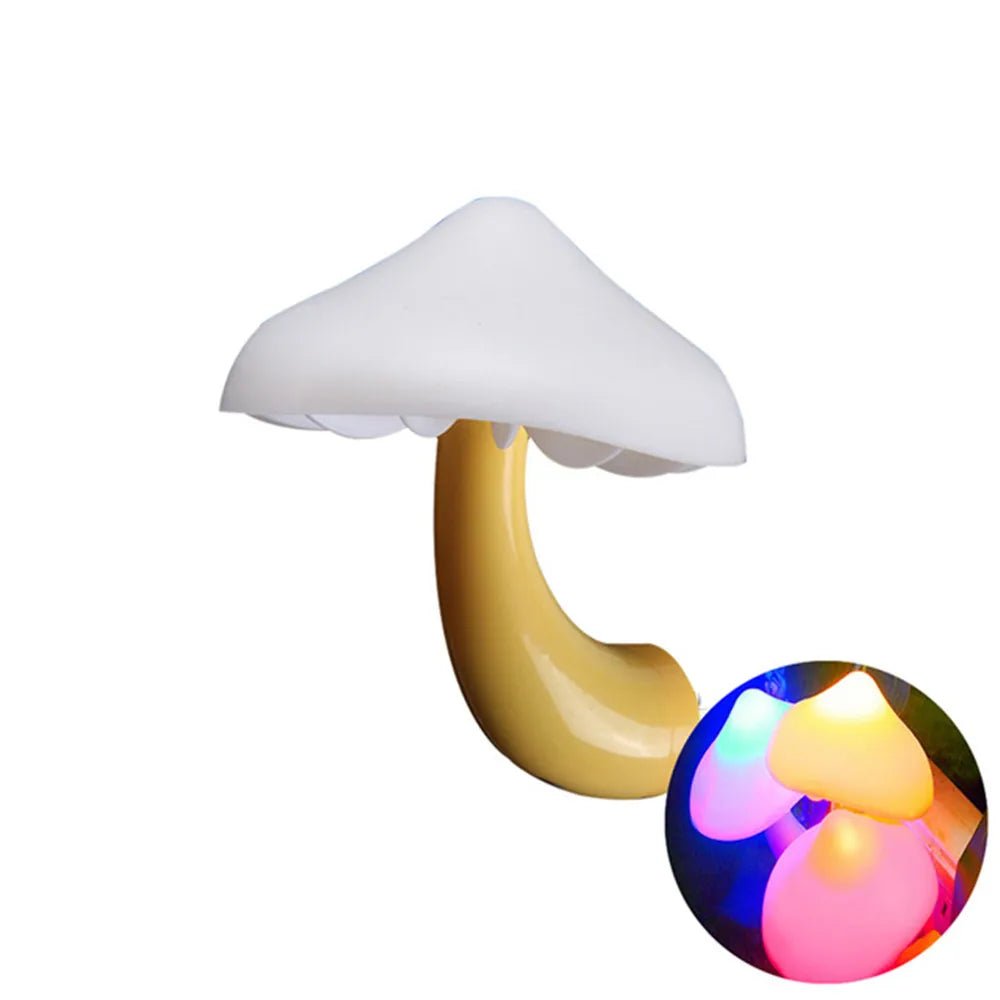 Light Sensor Mushroom Shape Night Lamp Bedroom Decoration Wall Lamp for Kid Room Christmas Gift Bedside Lamp US/EU Plug - BunnyGlow