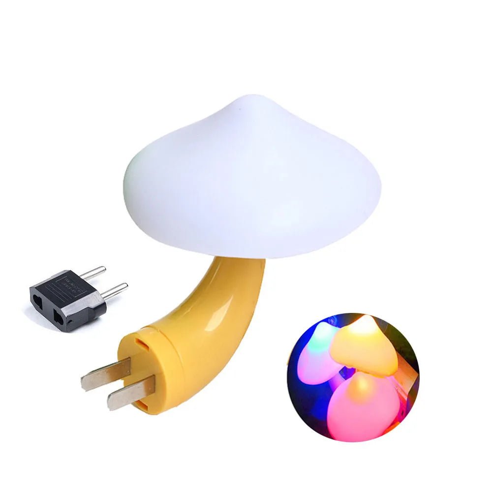 Light Sensor Mushroom Shape Night Lamp Bedroom Decoration Wall Lamp for Kid Room Christmas Gift Bedside Lamp US/EU Plug - BunnyGlow