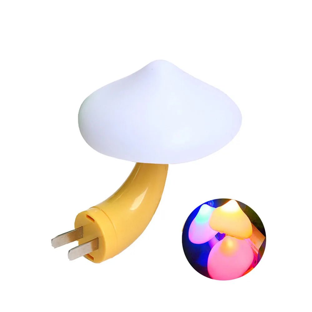 Light Sensor Mushroom Shape Night Lamp Bedroom Decoration Wall Lamp for Kid Room Christmas Gift Bedside Lamp US/EU Plug - BunnyGlow