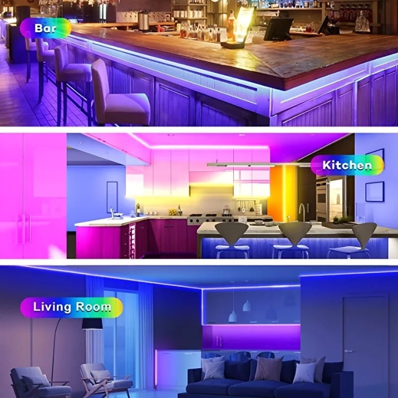 USB 5V Strip Led Lights Tape RGB 5050 Led Wall Room APP Remote Control Flexible LED Tape Diode Lights for Room Home Decoration - BunnyGlow