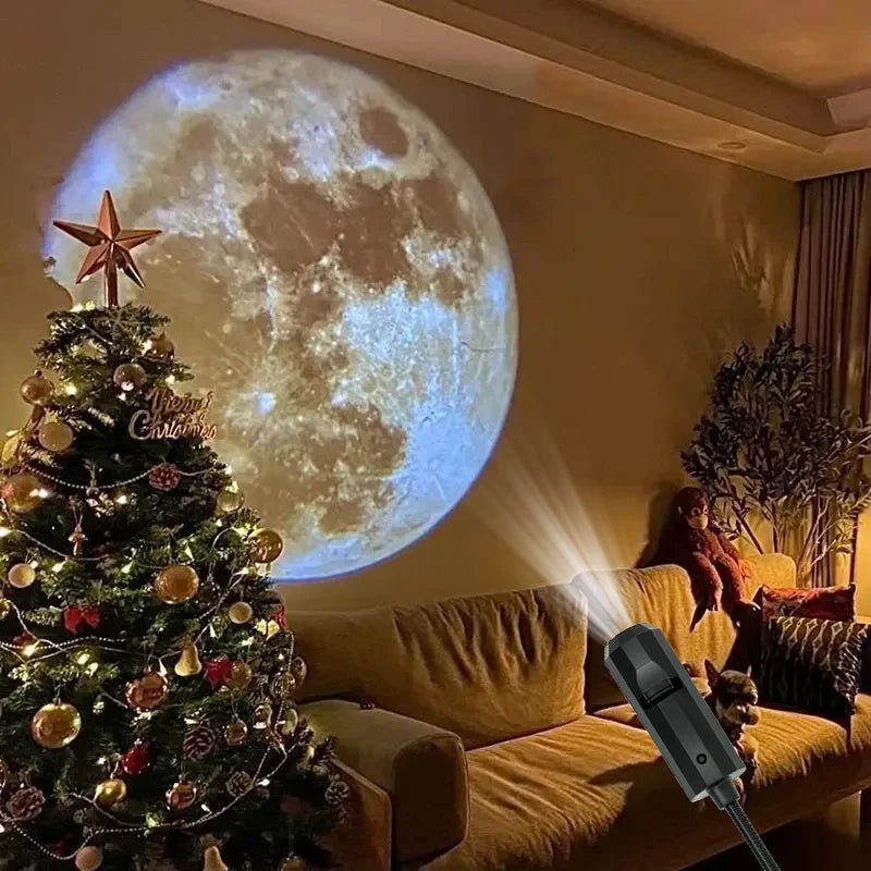 USB Ceiling Moon Earth Projection Atmosphere Light - BunnyGlow